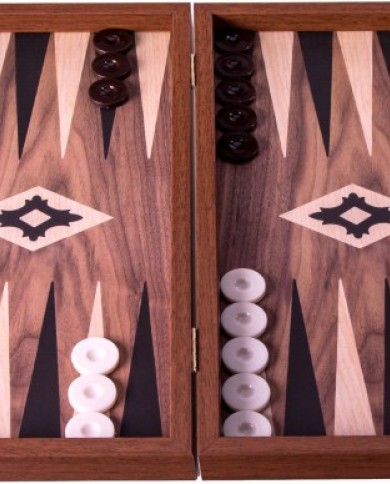Échecs et Backgammon Pocket - 26x26cm - NOYER