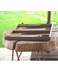 Échecs et Backgammon Pocket - 26x26cm - NOYER