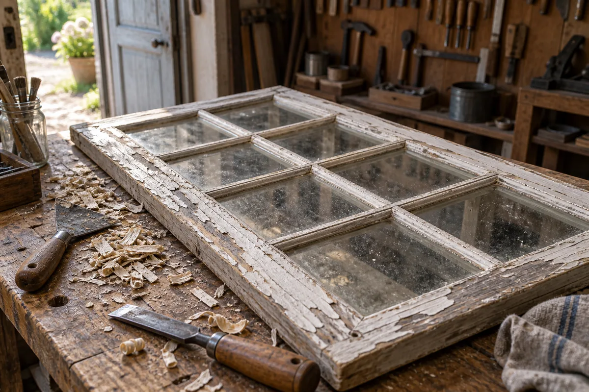 Restaurer une fenêtre ancienne en bois, étape par étape